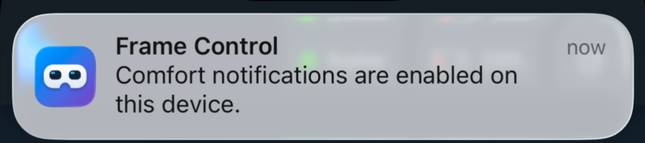 Native test notification in the iOS Simulator